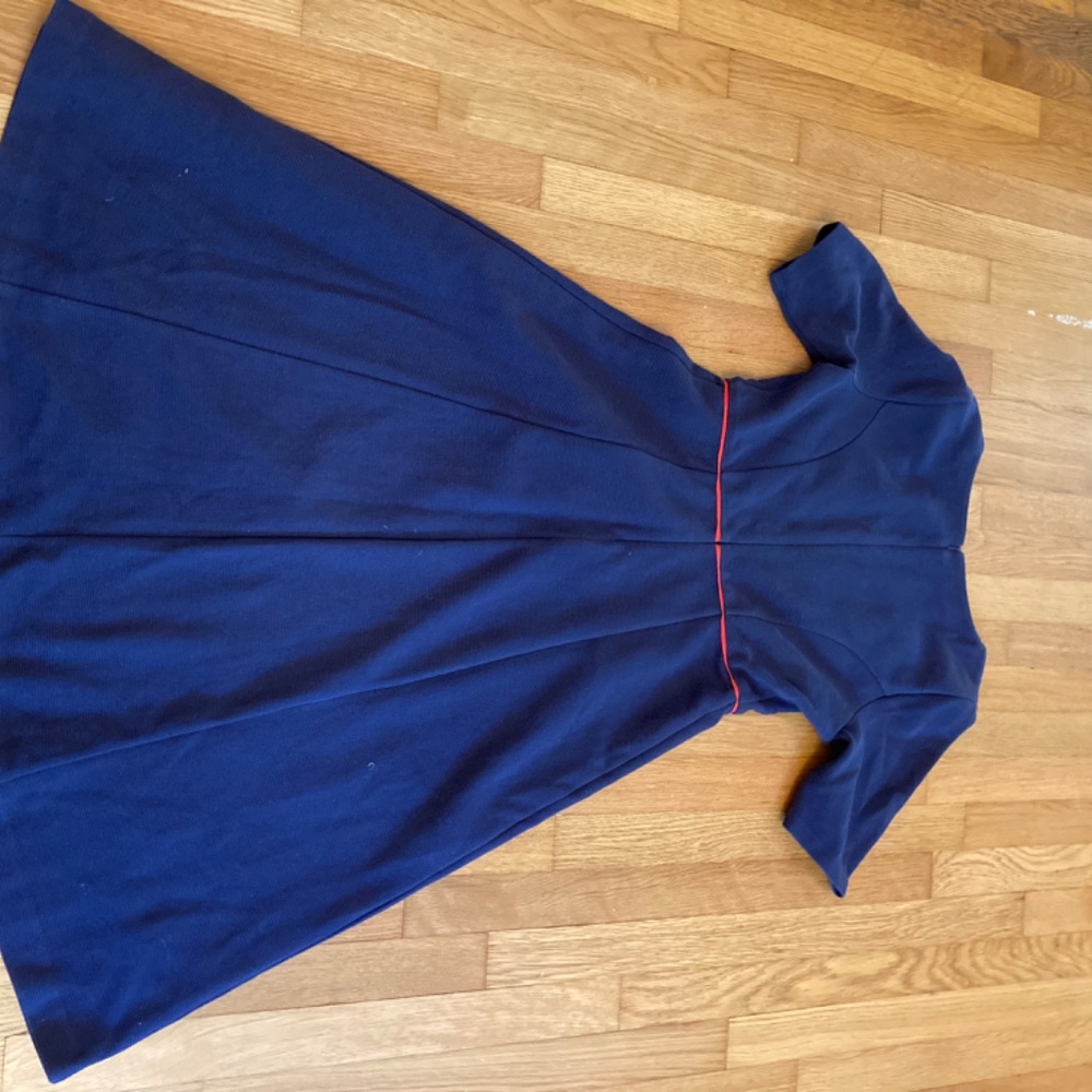 Boden Ottoman Cotton Navy Women's 10R Dress! - Picture 3 of 6